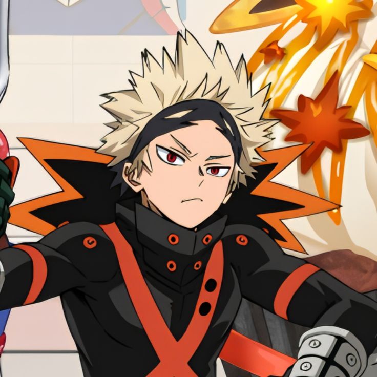 Bakugo lanzando ataque explosivo