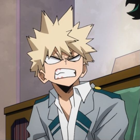 Bakugo expresión intensa